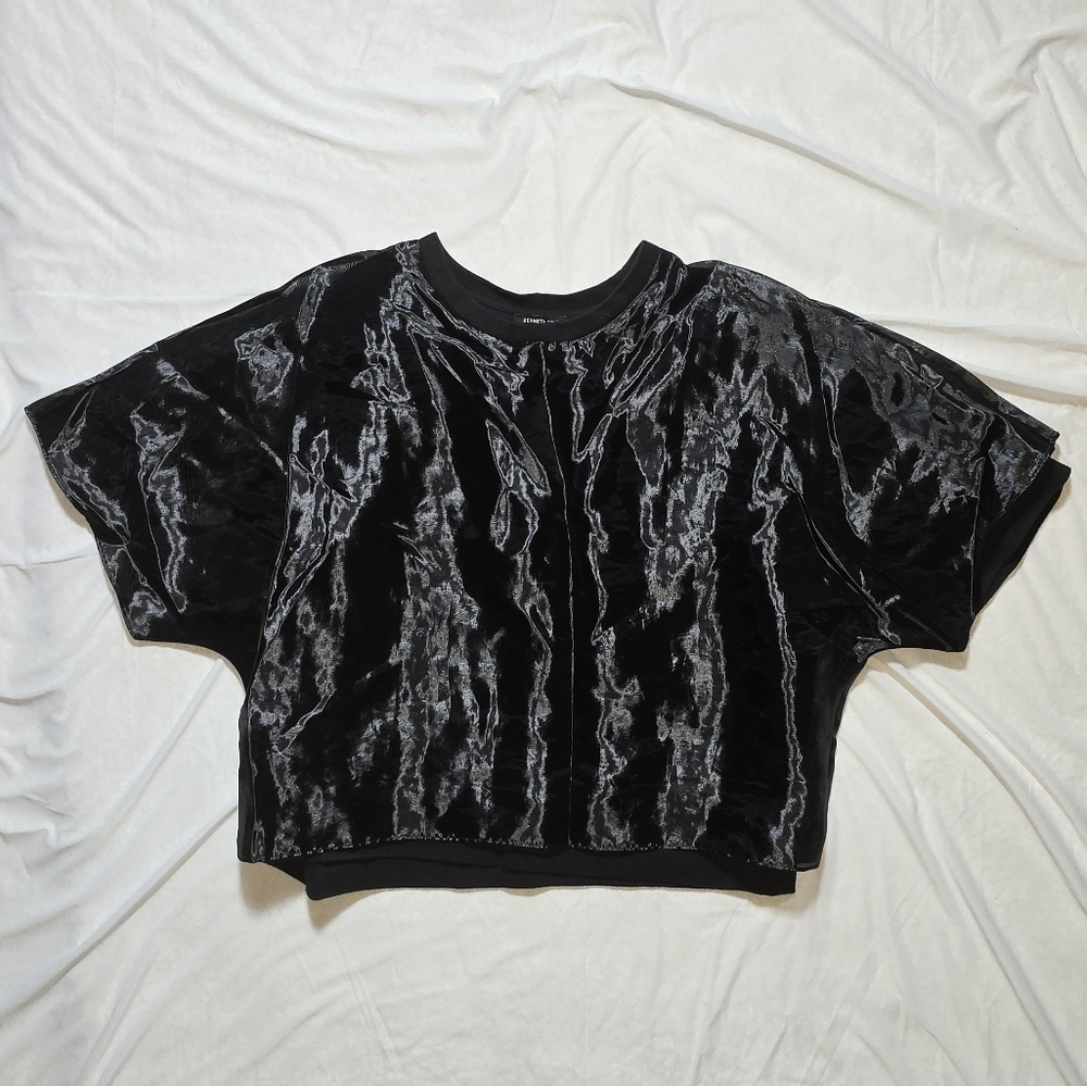 Kenneth Cole Black Boxy Short Sleeve T-Shirt